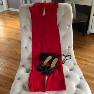Valentine ♥️ready Red Halter one piece pant suit.